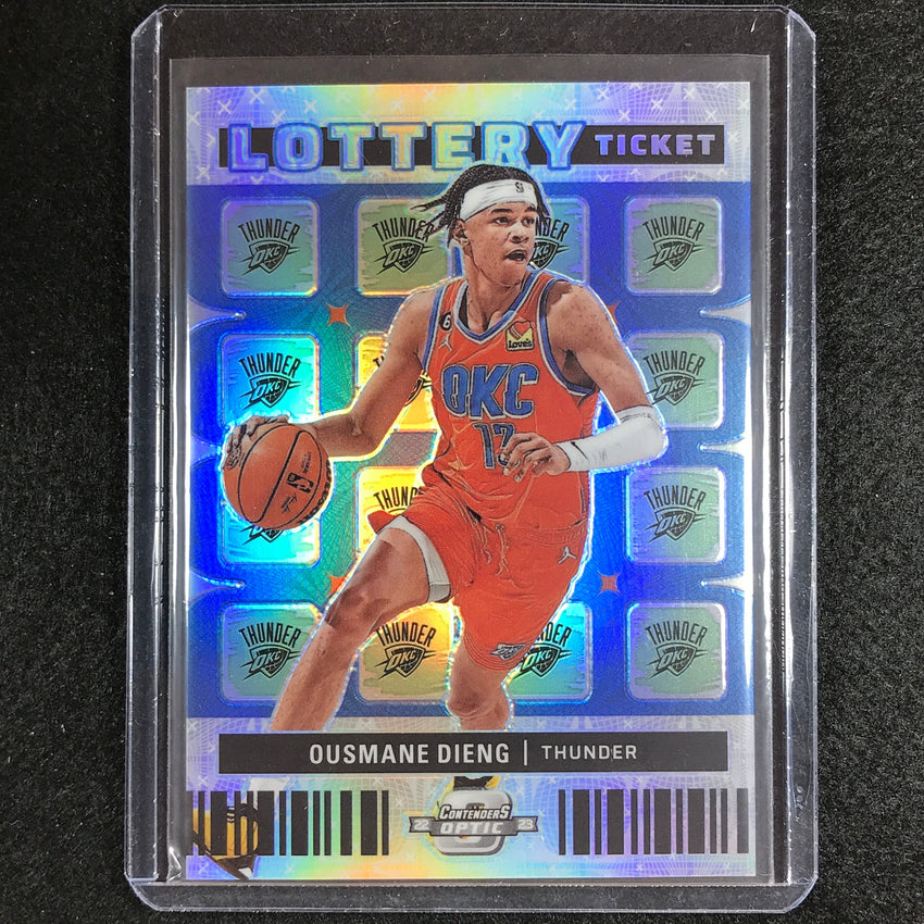 2022-23 Contenders Optic Ousmane Dieng Lottery Ticket Rookie Silver Prizm No 11