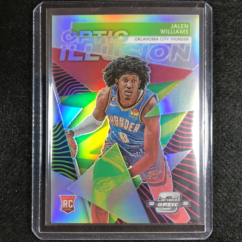 2022-23 Contenders Optic Jalen Williams Optic Illusion Rookie Silver Prizm No 1