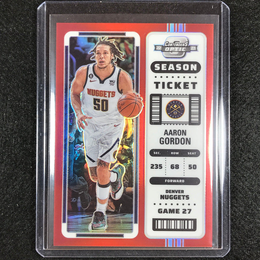 2022-23 Contenders Optic Aaron Gordon Season Ticket Red No 66