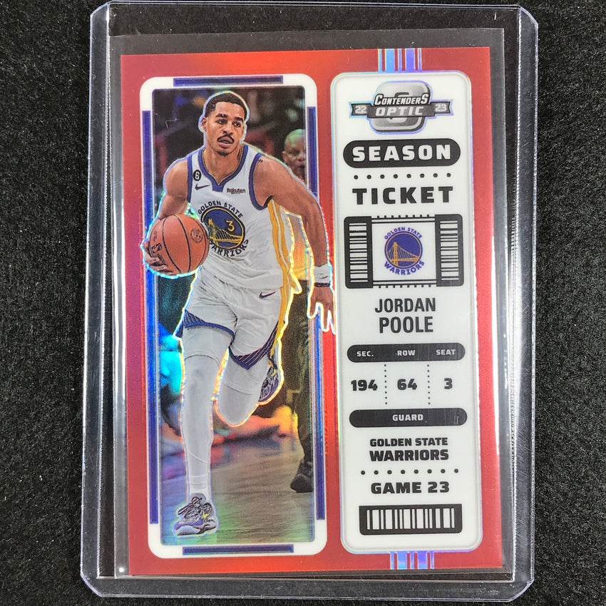2022-23 Contenders Optic JORDAN POOLE Season Ticket Red #84