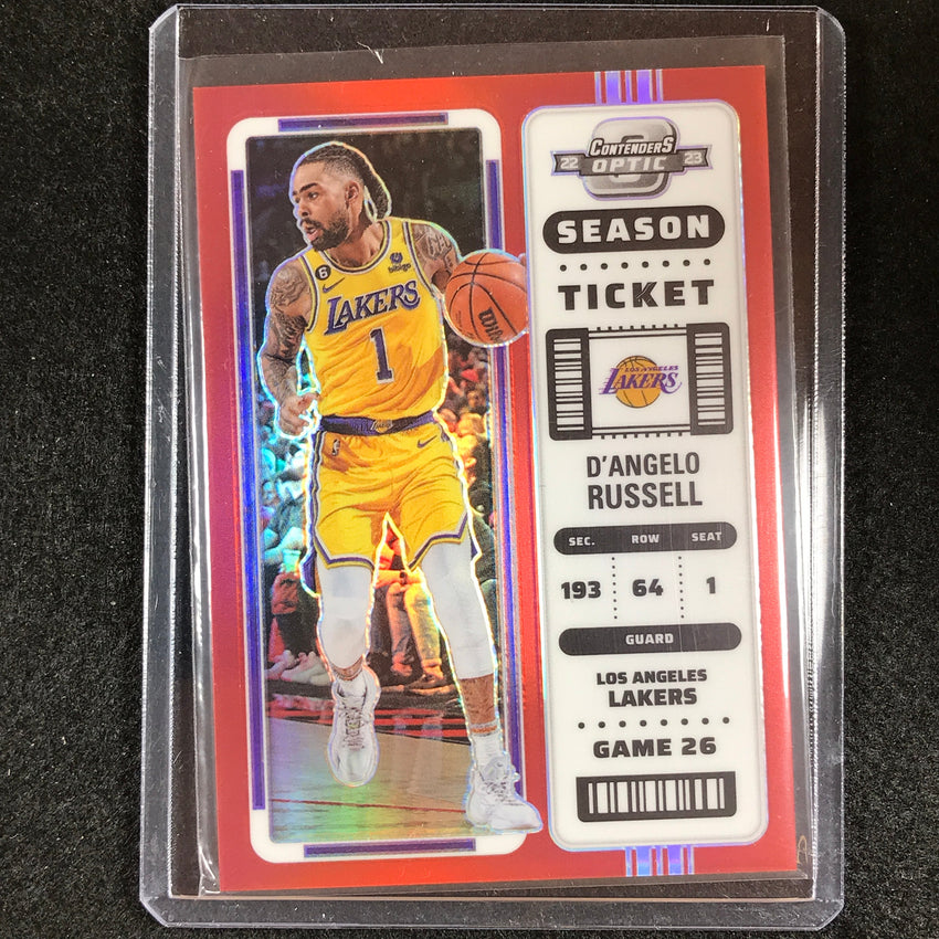 2022-23 Contenders Optic Dangelo Russell Season Ticket Red No 99