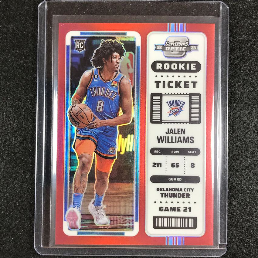 2022-23 Contenders Optic Jalen Williams Rookie Ticket Red No 8