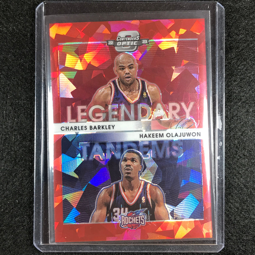 2022-23 Contenders Optic Olajuwon Charles Barkley Legendary Tandem Red Ice No 20