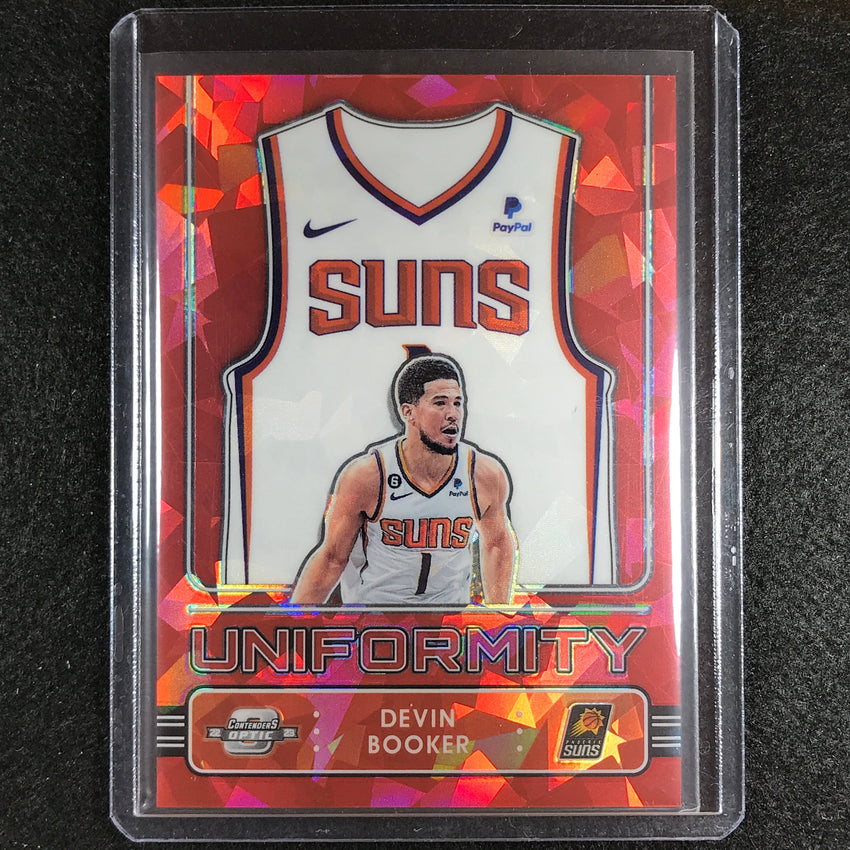 2022-23 Contenders Optic DEVIN BOOKER Uniformity Red Cracked Ice #17