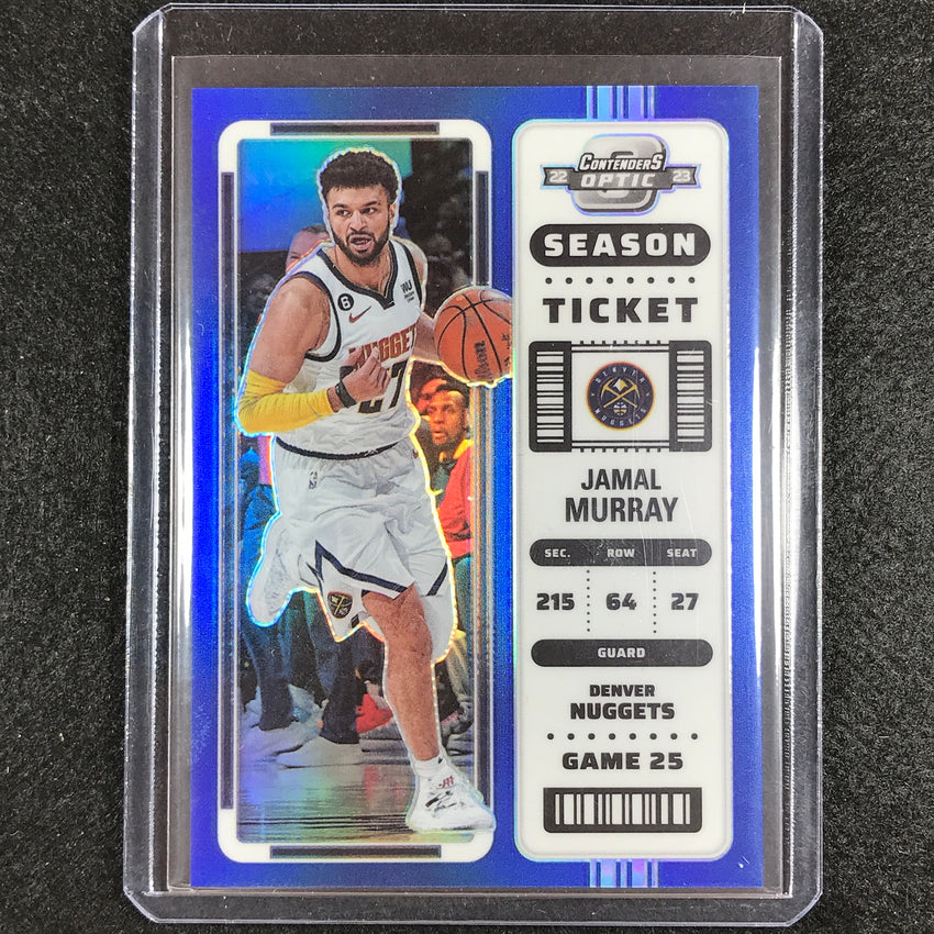 2022-23 Contenders Optic Jamal Murray Season Ticket Blue 9/99 No 42
