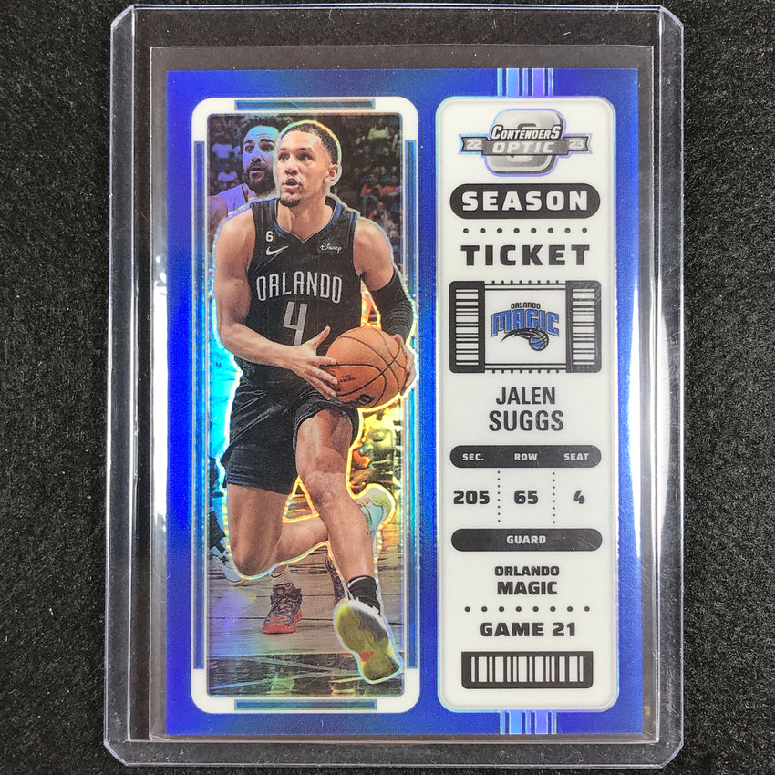2022-23 Contenders Optic Jalen Suggs Season Ticket Blue 66/99 No 44