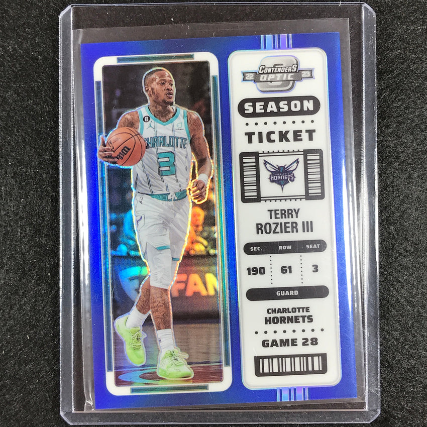 2022-23 Contenders Optic TERRY ROZIER III Season Ticket Blue 70/99 #48