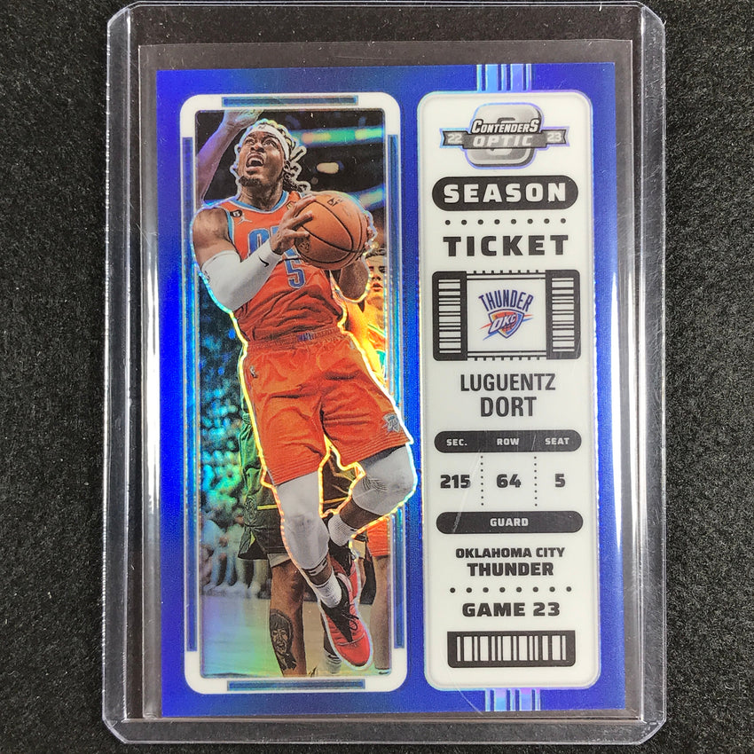 2022-23 Contenders Optic LUGUENTZ DORT Season Ticket Blue 43/99 #77