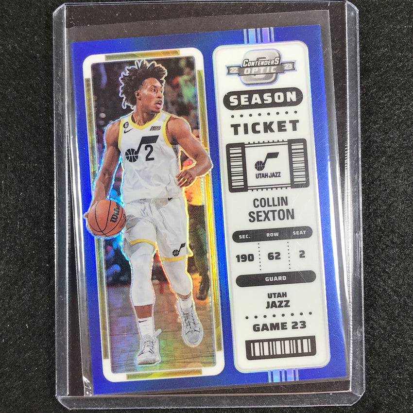 2022-23 Contenders Optic COLLIN SEXTON Season Ticket Blue 42/99 #90