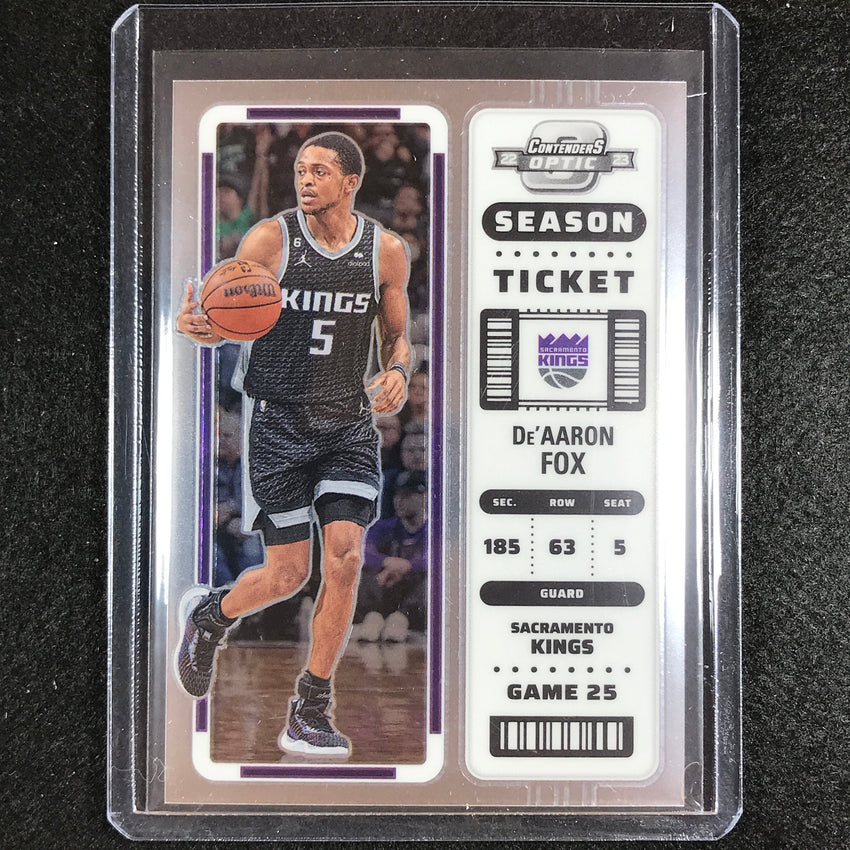 2022-23 Contenders Optic Deaaron Fox Season Ticket Base No 81