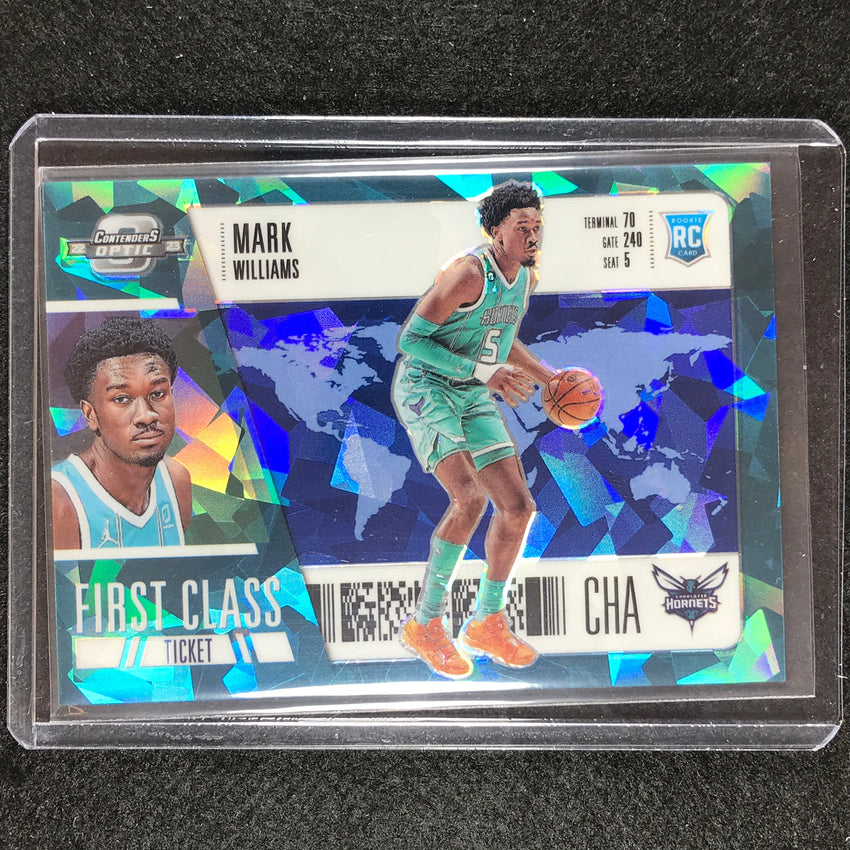 2022-23 Contenders Optic Mark Williams First Class Ticket Rookie Blue Ice 59/75