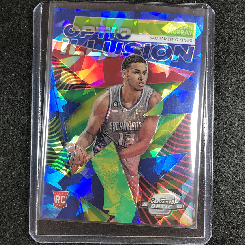 2022-23 Contenders Optic Keegan Murray Optic Illusion Rookie Blue Ice 66/75