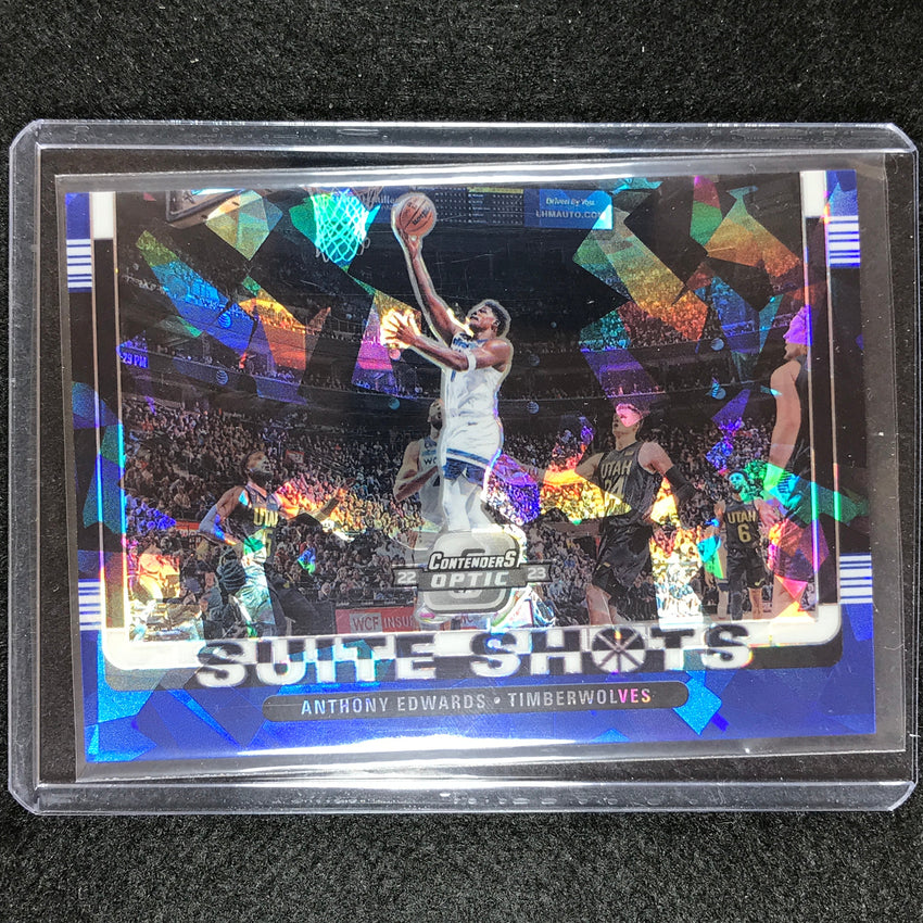 2022-23 Contenders Optic Anthony Edwards Suite Shots Blue Cracked Ice 71/75