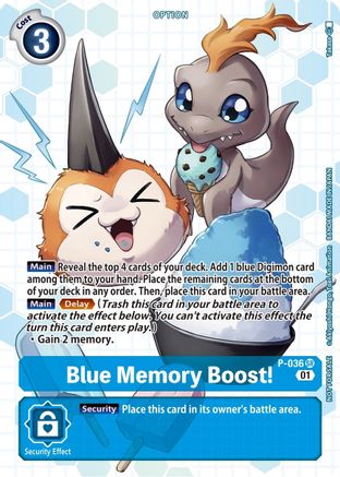 Blue Memory Boost! P-036 - Next Adventure Box Topper Promo