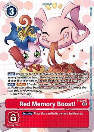 Red Memory Boost! P-035 - Next Adventure Box Topper Promo