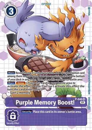 Purple Memory Boost! P-040 - Next Adventure Box Topper Promo