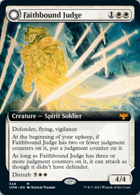 Foil Extended Faithbound Judge // Sinners Judgment - 348 - Mythic Crimson Vow