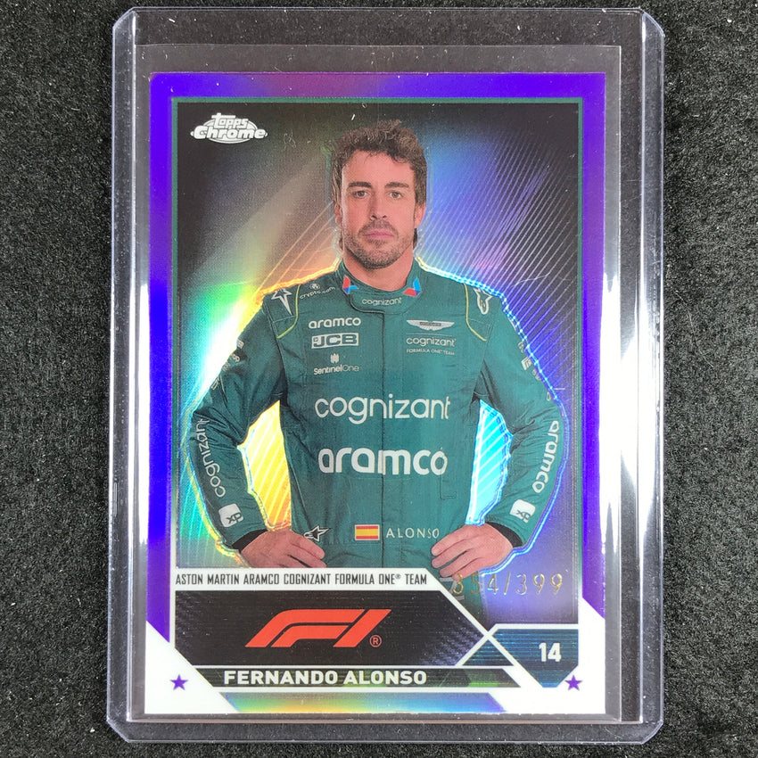 2023 Topps Chrome Formula 1 FERNANDO ALONSO Base Purple 354/399 #32