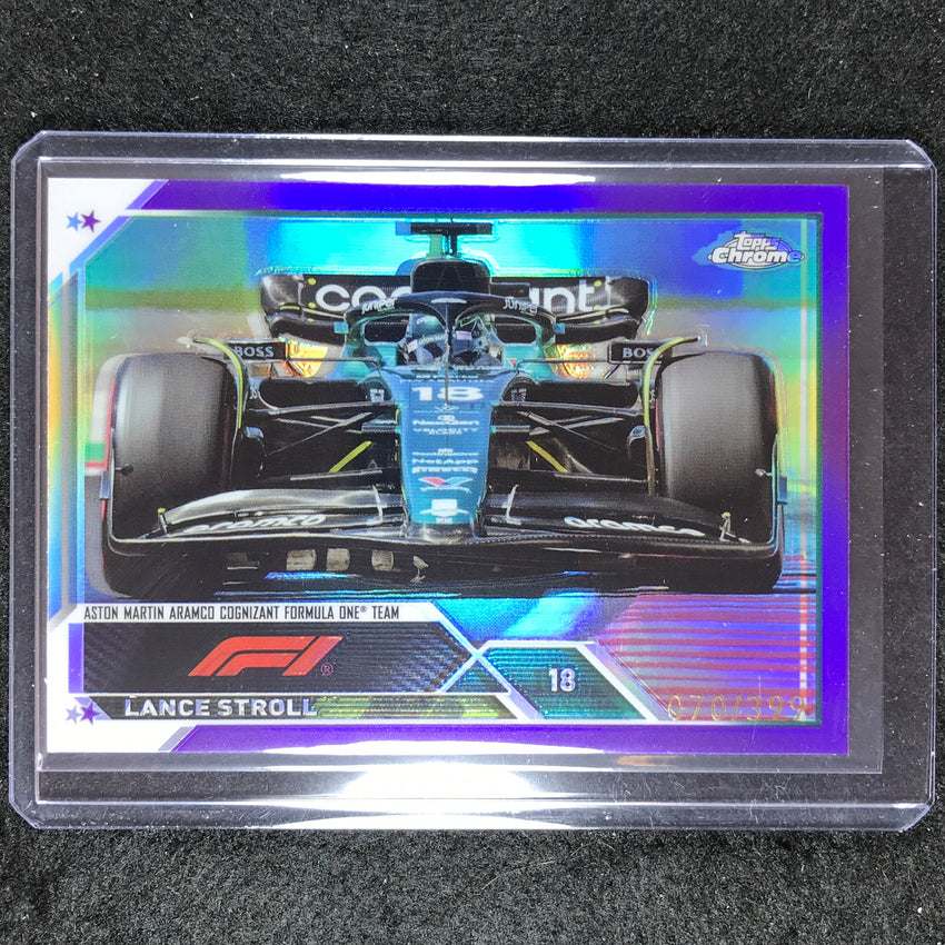 2023 Topps Chrome Formula 1 Lance Stroll Base Purple 70/399 #45