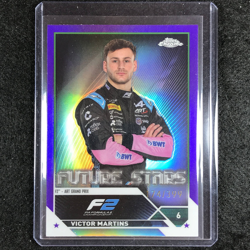 2023 Topps Chrome Formula 1 Victor Martins Base Future Stars Purple 174/399 #79