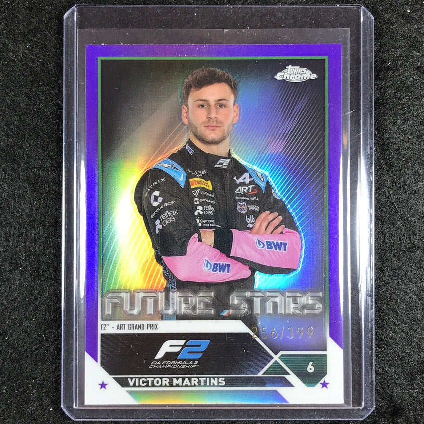 2023 Topps Chrome Formula 1 Victor Martins Base Future Stars Purple 256/399 #79