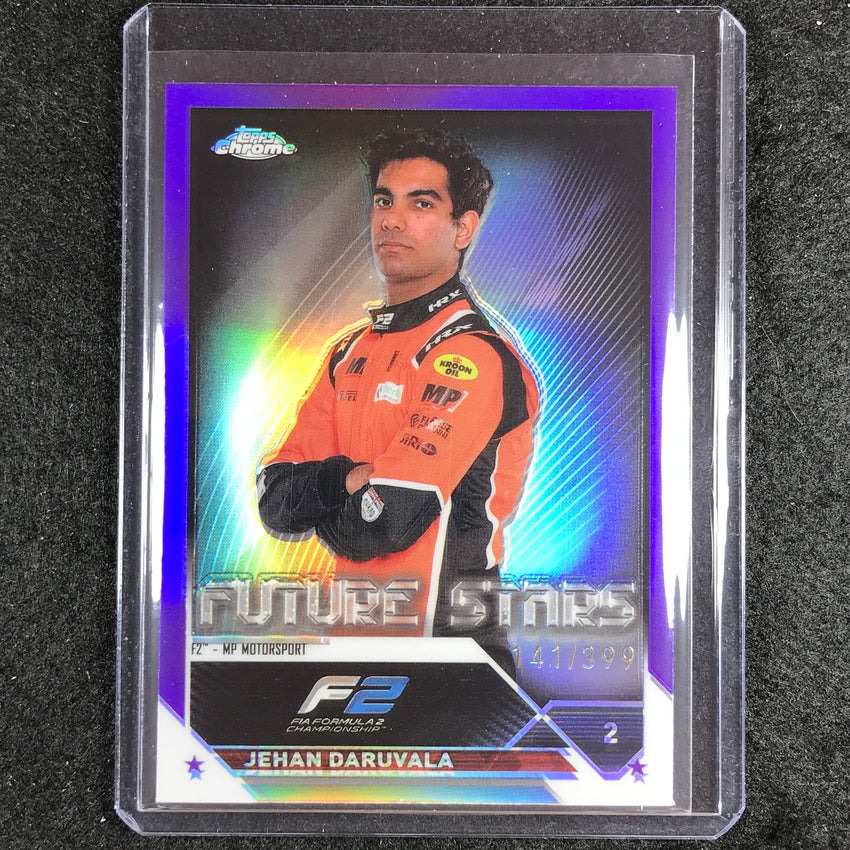 2023 Topps Chrome Formula 1 Jehan Daruvala Base Future Stars Purple 141/399 #81