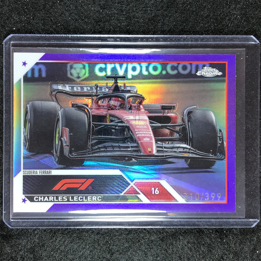 2023 Topps Chrome Formula 1 Charles Leclerc Base Purple 310/399 No 110