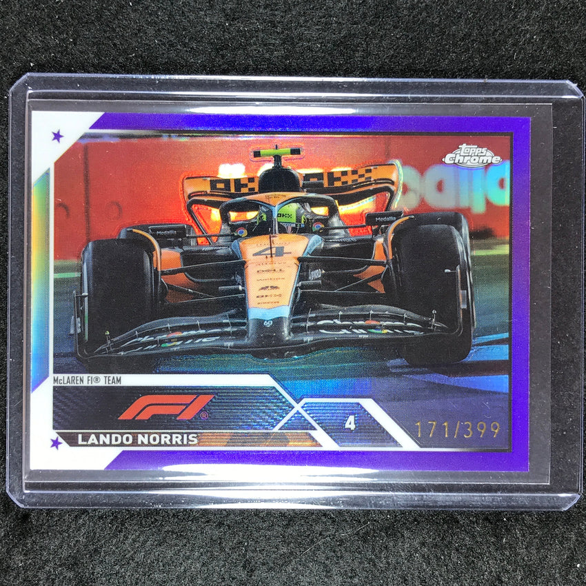 2023 Topps Chrome Formula 1 LANDO NORRIS Base Purple 171/399 #112