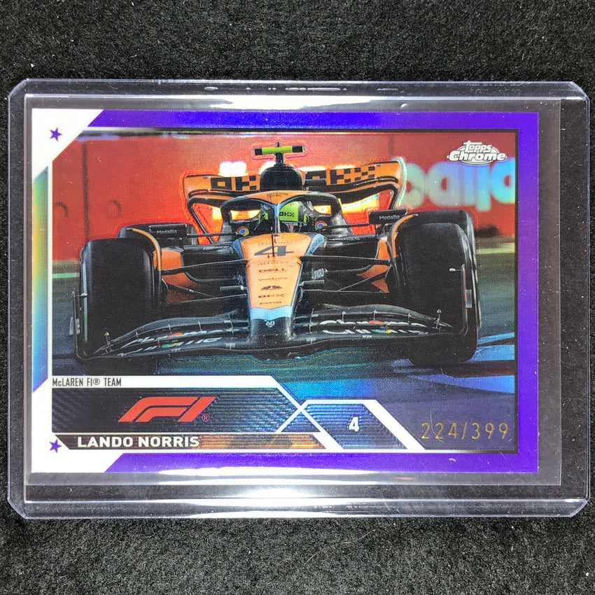 2023 Topps Chrome Formula 1 Lando Norris Base Purple 224/399 No 112