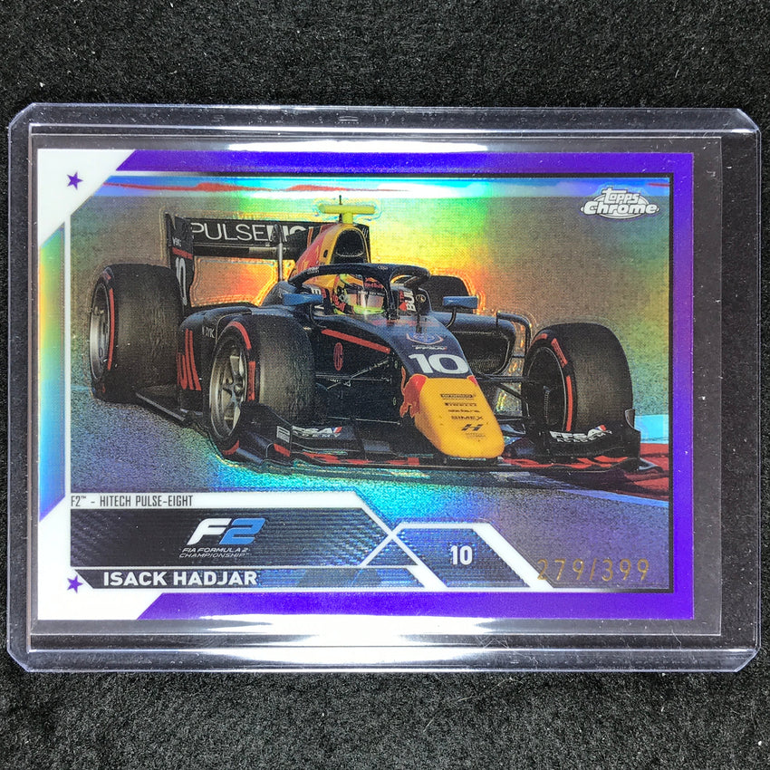 2023 Topps Chrome Formula 1 Isack Hadjar Base Purple 279/399 #129
