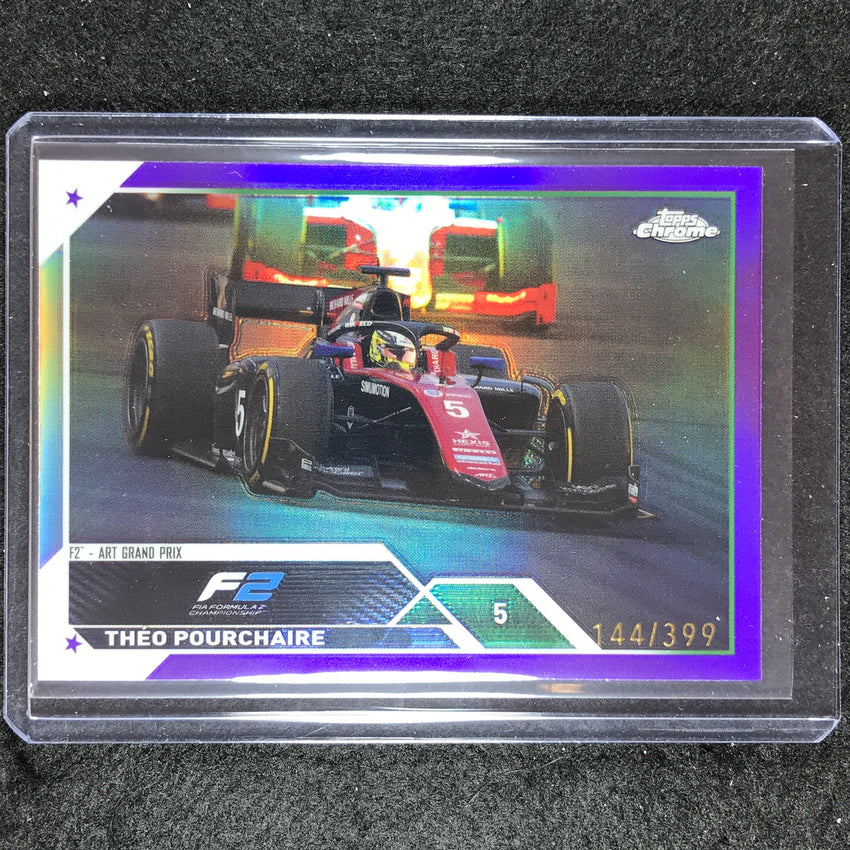 2023 Topps Chrome Formula 1 Theo Pourchaire Base Purple 144/399 #130