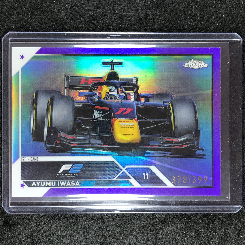 2023 Topps Chrome Formula 1 Ayumu Iwasa Base Purple 378/399 #136