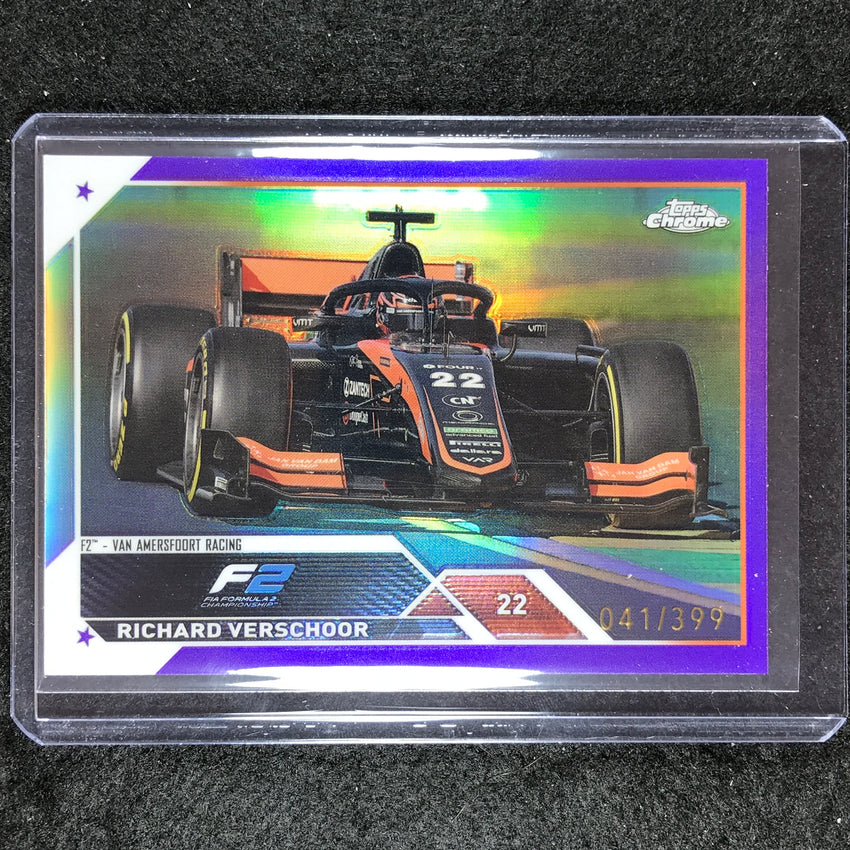 2023 Topps Chrome Formula 1 Richard Verschoor Base Purple 41/399 No 142