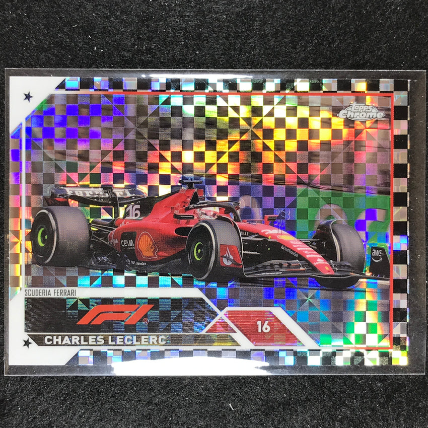 2023 Topps Chrome Formula 1 Charles Leclerc Base Checker Flag #8