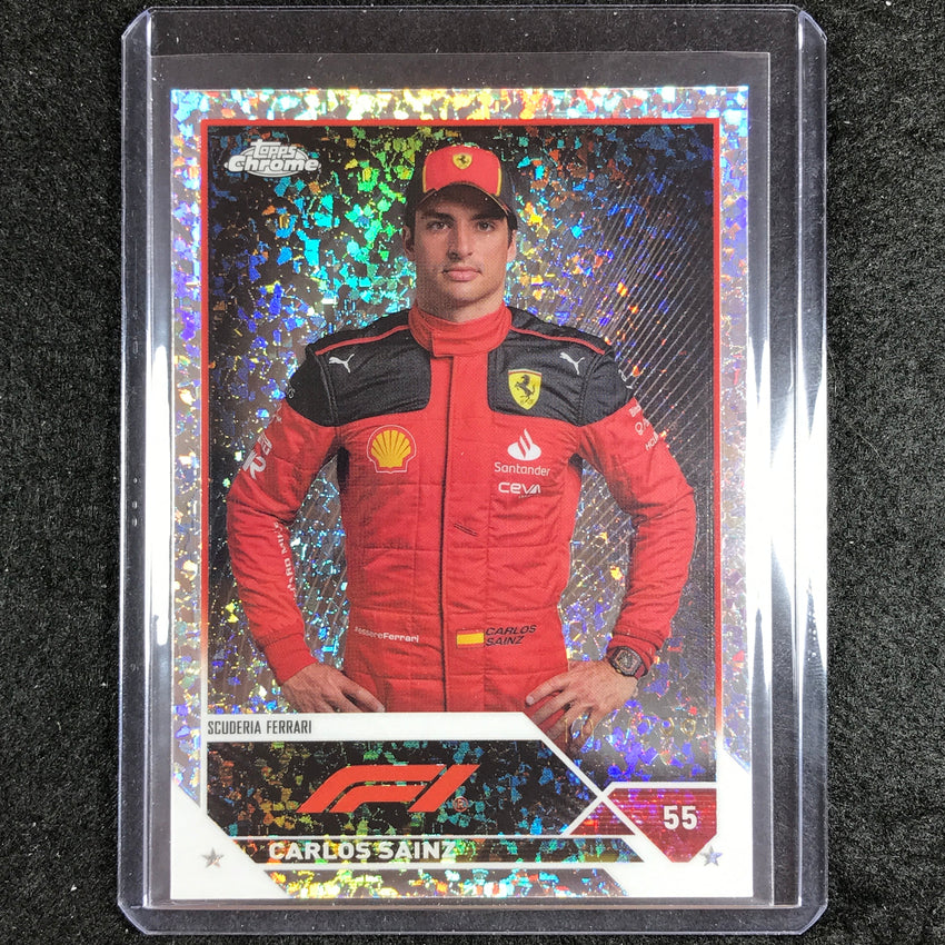 2023 Topps Chrome Formula 1 Carlos Sainz Base Mini Diamond 101/299 #17