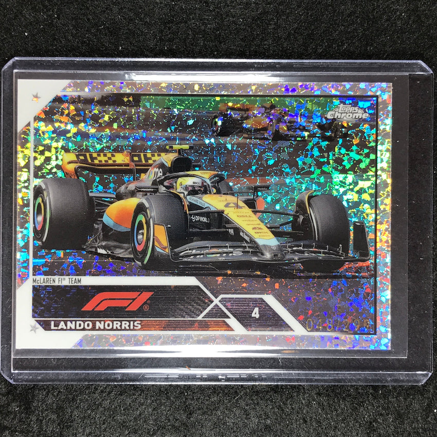2023 Topps Chrome Formula 1 Lando Norris Base Mini Diamond 48/299 #28