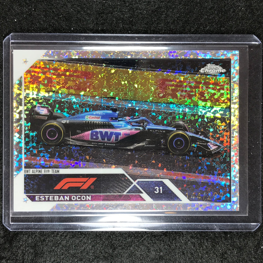 2023 Topps Chrome Formula 1 Esteban Ocon Base Mini Diamond 144/299 #31