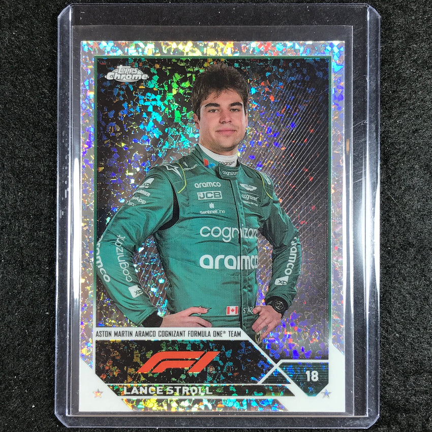 2023 Topps Chrome Formula 1 Lance Stroll Base Mini Diamond 23/299 #43