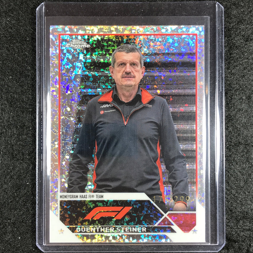 2023 Topps Chrome Formula 1 Guenther Steiner Base Mini Diamond 175/299 No 101