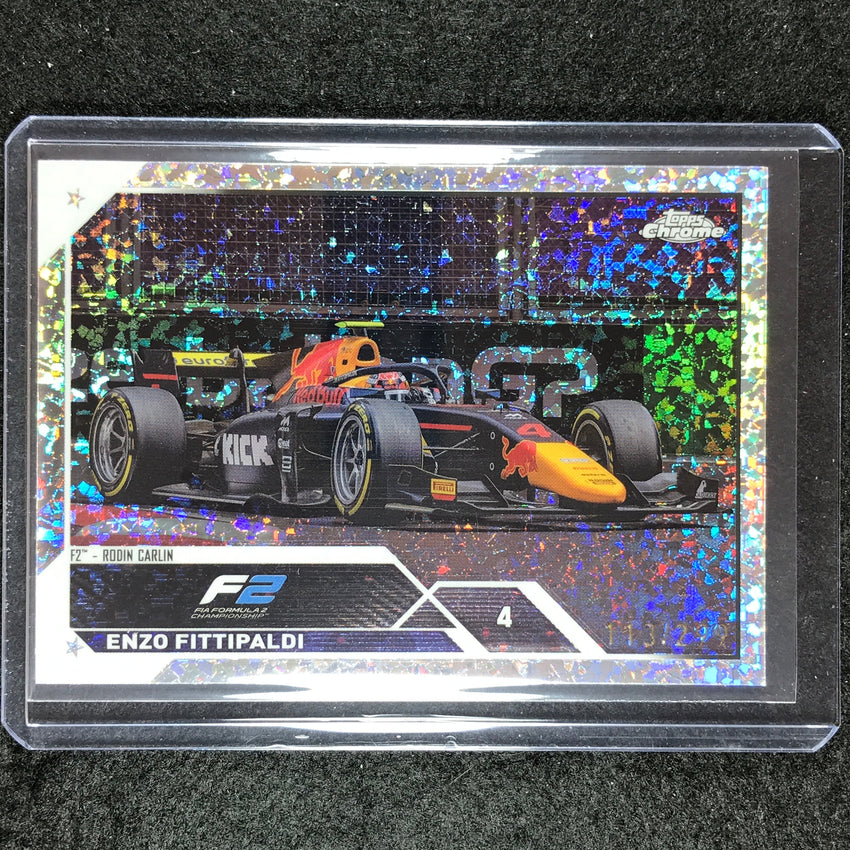 2023 Topps Chrome Formula 1 Enzo Fittipaldi Base Mini Diamond 113/299 #127