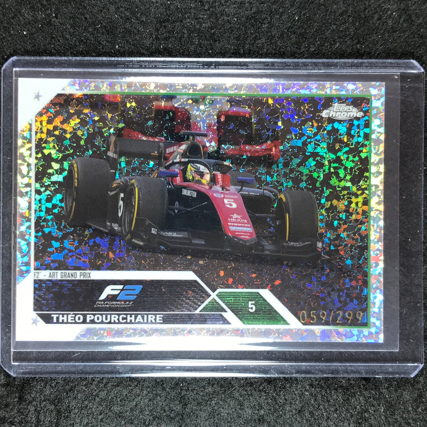 2023 Topps Chrome Formula 1 Theo Pourchaire Base Mini Diamond 59/299 #130
