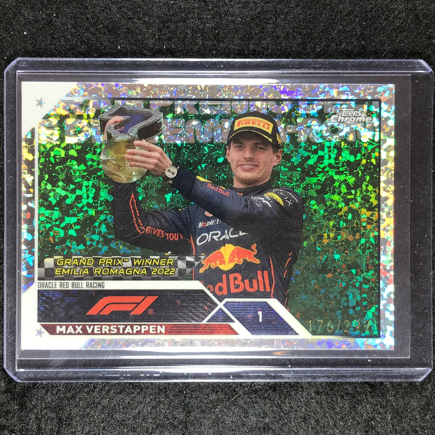 2023 Topps Chrome Formula 1 Max Verstappen Base Mini Diamond 176/299 #147