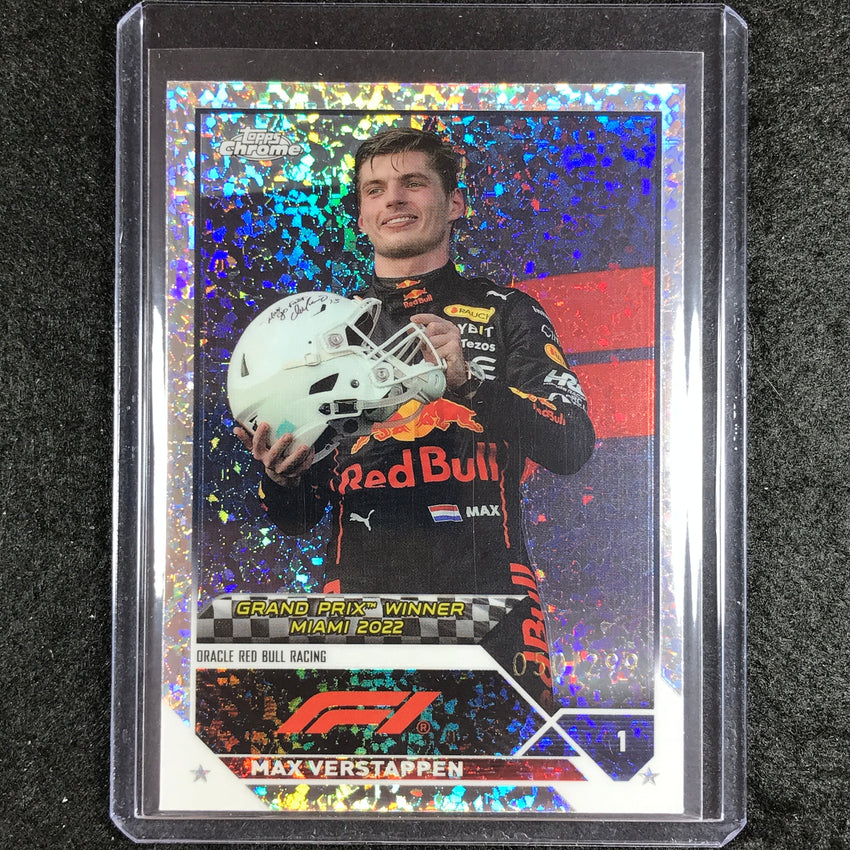 2023 Topps Chrome Formula 1 Max Verstappen Base Mini Diamond 50/299 No 148