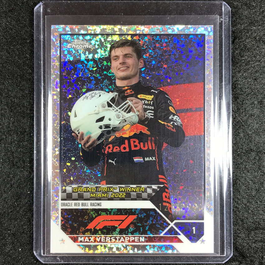 2023 Topps Chrome Formula 1 Max Verstappen Base Mini Diamond 125/299 #148