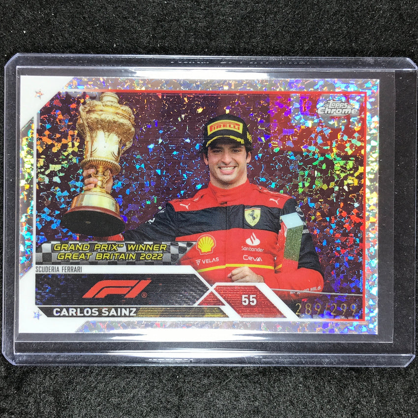 2023 Topps Chrome Formula 1 Carlos Sainz Base Mini Diamond 289/299 No 153