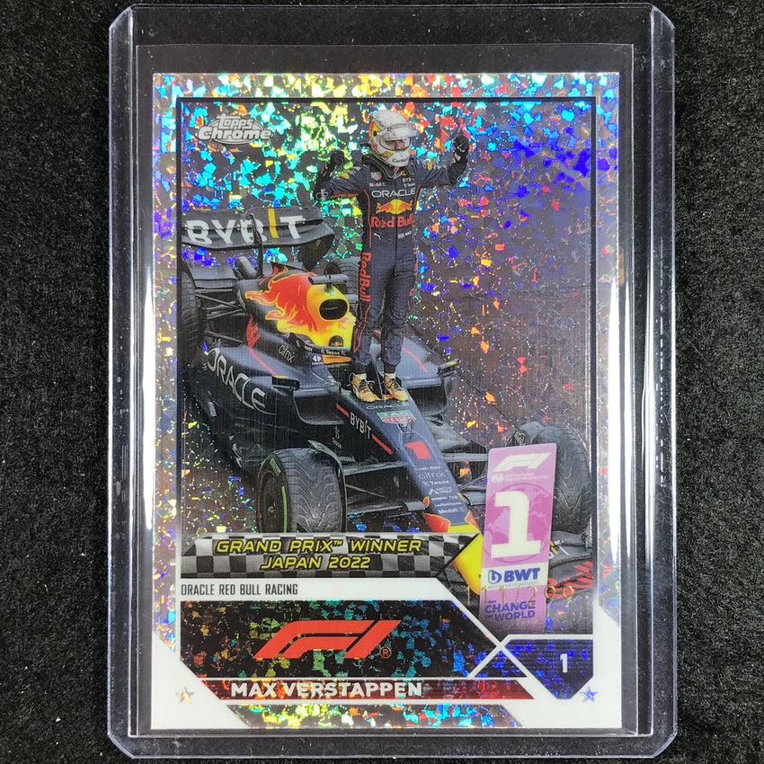 2023 Topps Chrome Formula 1 Max Verstappen Base Mini Diamond 111/299 #161