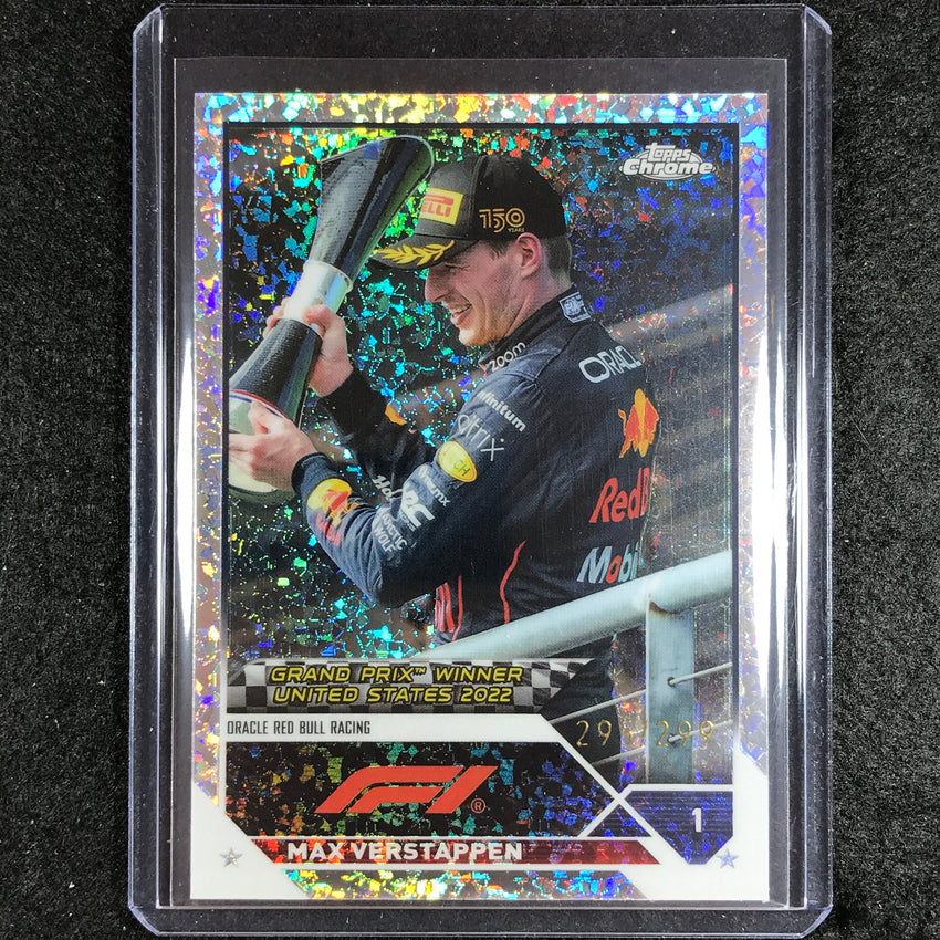 2023 Topps Chrome Formula 1 Max Verstappen Base Mini Diamond 295/299 #162