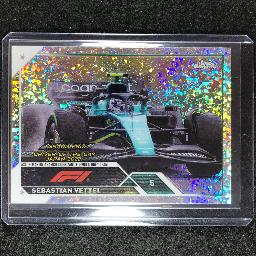 2023 Topps Chrome Formula 1 Sebastian Vettel Base Mini Diamond 45/299 #183