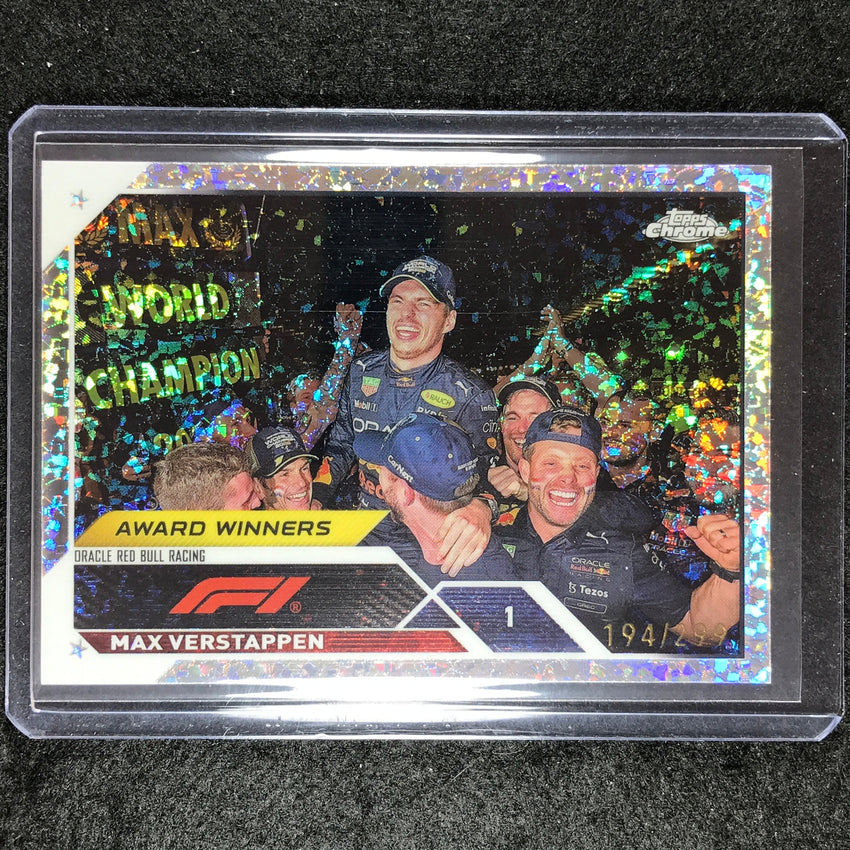 2023 Topps Chrome Formula 1 Max Verstappen Base Mini Diamond 194/299 #190