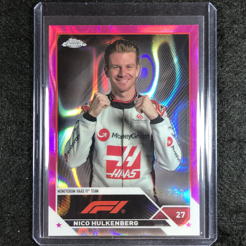2023 Topps Chrome Formula 1 Nico Hulkenberg Base Fuchsia Lava 248/250 #46